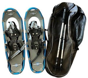lot 164 image: Pair of Adult Snowshoes with Adjustable Poles and Carry Bag