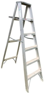 lot 177 image: Werner 6 ft Aluminum Step Ladder