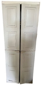 lot 202 image: Tall Plastic Storage Cabinet with Four Shelves