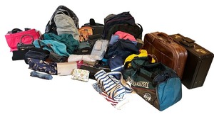 lot 213 image: Large Collection of Luggage, Backpacks, Duffel Bags, and Purses