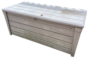 lot 217 image: Plastic Outdoor Storage Deck Box