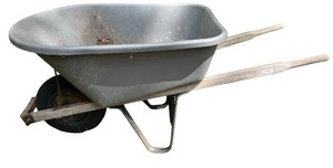 lot 219 image: Wheelbarrow with Wooden Handles