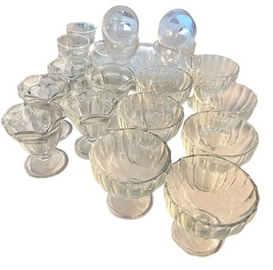 lot 232 image: Assorted Glass Dessert Dishes and Cups Collection