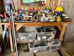 lot 254 image: Workshop Lot of Hand Tools, Hardware, Safety Gear, Tapes, and Accessories