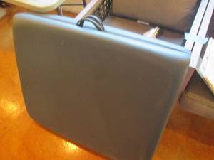 lot 27 image: Portable padded folding massage tab...