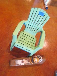 lot 45 image: Pair of child size Adirondack patio...