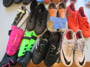 lot 80 image: Youth size 4 & 5 Nike, Puma and Adi...