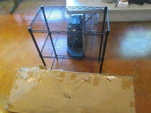lot 86 image: 3-tier wire rack shelf plus in-box ...