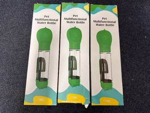 lot 39 image: 3 Pet Multifunctional Water Bottles - Pink