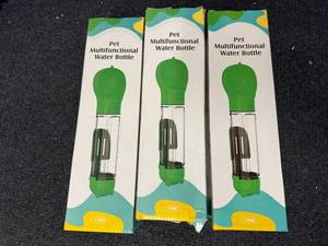 lot 41 image: 3 Pet Multifunctional Water Bottles - Pink