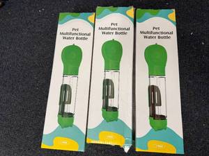 lot 42 image: 3 Pet Multifunctional Water Bottles - Pink