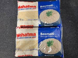 lot 128 image: 2 x 5lb Bags of Basmati Rice