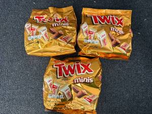 lot 153 image: 3 Bags of Twix Minis