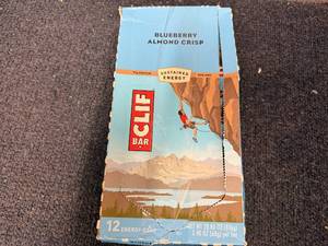 lot 178 image: 12 Blueberry Almond Crisp Clif Bars