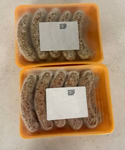 lot 198 image: B. 2x 10ct Traditional Bratwursts