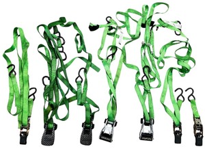 lot 097 image: Ratchets Tie-Down Bundle - Lime Green