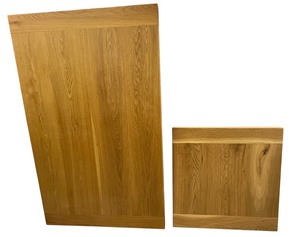 lot 162 image: Restaurant Resin Table Tops, Cherry Wood, 2 pieces see description for measurements