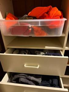 lot 388 image: Cold Weather Clothing Lot with Hats, Gloves, Socks, and Sweaters