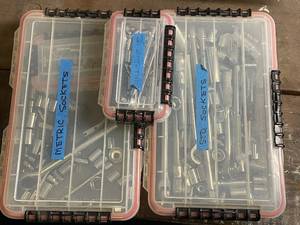 lot 244 image: Assorted Socket Sets in Plastic Organizers - Metric, Standard, and Small Sockets