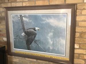 lot 265 image: Robert Bateman Bald Eagle Limited Edition Framed Print 1999, Signed
