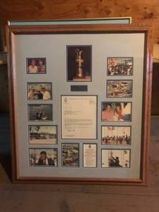 lot 412 image: Collection of Americas Cup 1987 Framed Memorabilia and Photographs