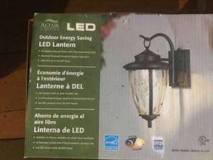 lot 434 image: Altair Lighting Outdoor LED Lantern and M-5664 Post Lantern Globe