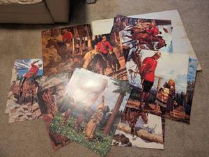 lot 318 image: Collection of Arnold Friberg RCMP Art Prints