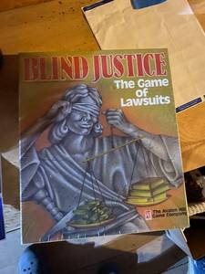 lot 422 image: Sealed Blind Justice The Game of Lawsuits Board Game by Avalon Hill