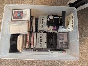 lot 436 image: Collection of Cassette Tapes with Unitech FM Stereo Receiver