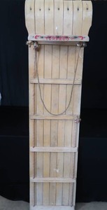 lot 26 image: WOOD TORPEDO BRAND TOBOGGAN