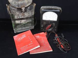lot 65 image: VINTAGE TRIPLETT VOLT-OHM MILLIAMMETER SNAP ON TEST LIGHT