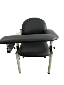 lot 2 image: Clinton Padded Blood Drawing Chair with Padded Flip Arm  Height-&-Depth Adjustable Flip Arm  Comfortable Contoured Seat & Backrest  Excellent Condition