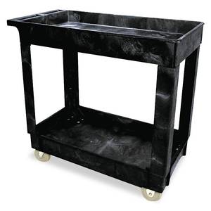 lot 20 image: Rubbermaid Heavy-Duty Commercial Maintenance Utility Cart - Durable Construction, High Weight Capacity - Good Condition - Needs Clean Up