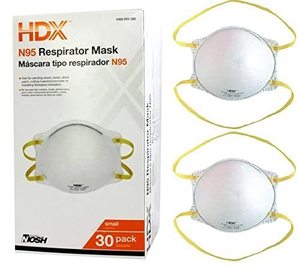 lot 3A image: MSRP $250  3 Cases (60 masks per case) NEW HDX Home Depot Private Label N95 Respirator Masks - Heavy Duty Foam - Prevents dusts from sanding, grinding, sawing and insulating particles With a 95% filter efficiency against solid particles