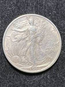 lot 27 image: 1944-S US WALKING LIBERTY HALF DOLLAR