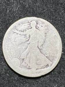 lot 48 image: 1917-S (OBV) US WALKING LIBERTY HALF DOLLAR