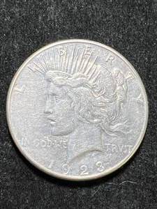 lot 72 image: 1923-S US PEACE SILVER DOLLAR