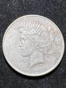lot 81 image: 1927-D US PEACE SILVER DOLLAR