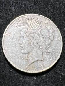 lot 82 image: 1927-S US PEACE SILVER DOLLAR