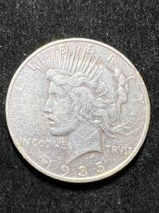 lot 89 image: 1935-S US PEACE SILVER DOLLAR
