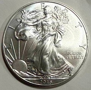 lot 2 image: 2015 1oz .999 Silver American Eagle