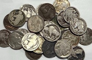 lot 16 image: Lot of 25 Buffalo Nickels