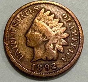 lot 18 image: 1892 Indian Head Penny