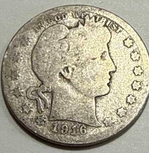 lot 25 image: 1916 Barber Quarter