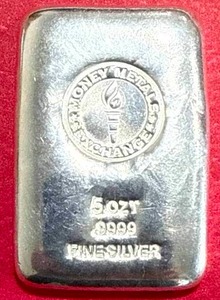 lot 27 image: 5oz .999 Silver Bar