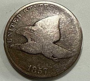 lot 28 image: 1857 Flying Eagle Cent