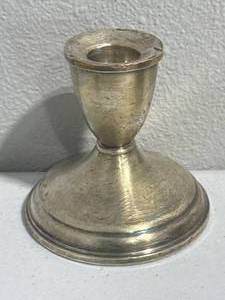 lot 31 image: .925 Silver Candle Stick Holder (weighted)