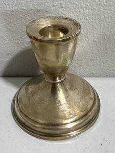 lot 38 image: .925 Silver Candle Stick Holder (weighted)