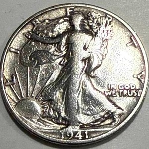 lot 42 image: 1941 Walking Liberty Half Dollar