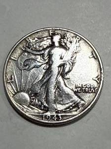 lot 45 image: 1943 Walking Liberty Half Dollar